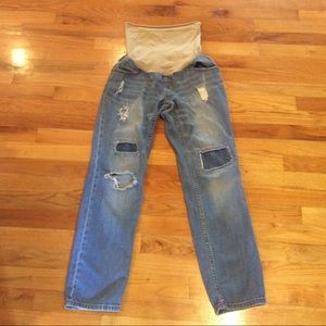 ❤️3/$15❤️ Indigo Blue Maternity Distressed Jeans